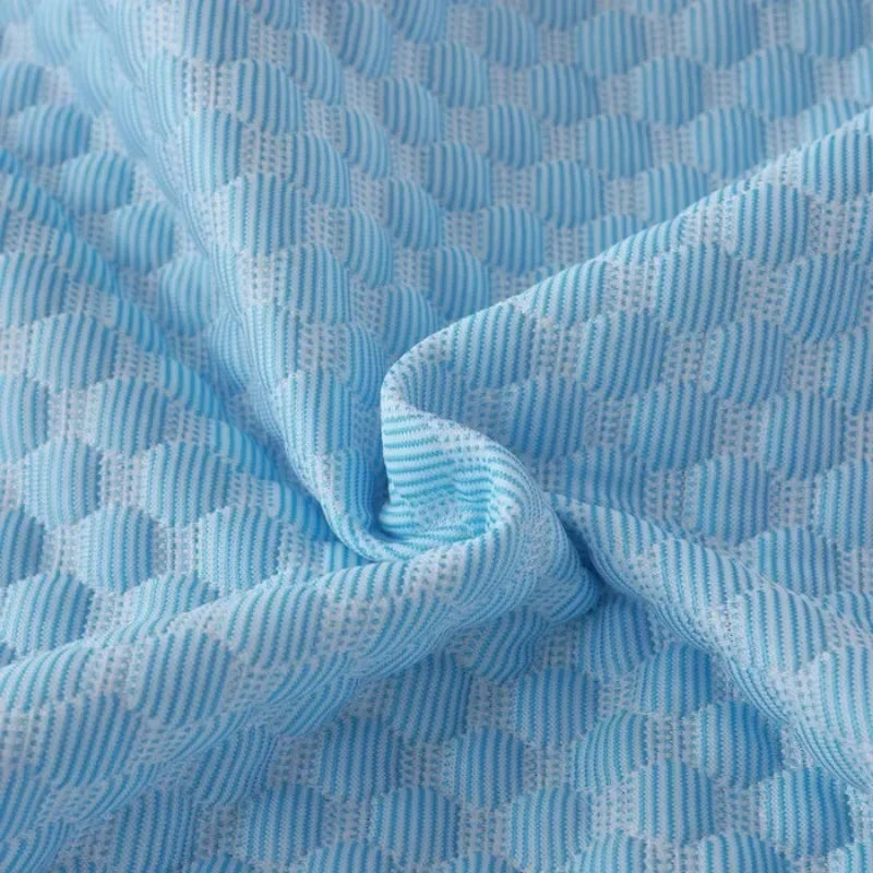 Summer Cooling Pillowcase Solid Color Ice Bean Bean Pillowcase Cool Feeling Air Conditioning Cover Washable (No Pillow) 48X74Cm