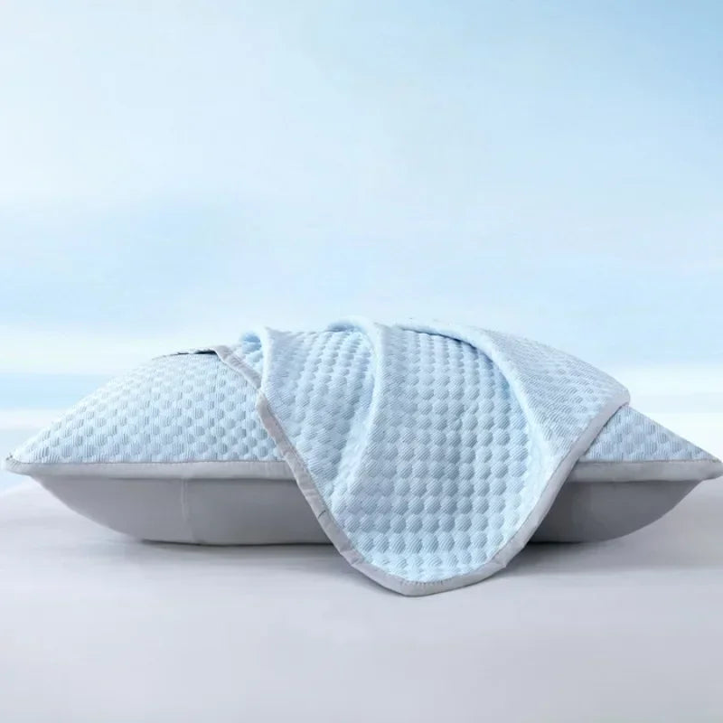 Summer Cooling Pillowcase Solid Color Ice Bean Bean Pillowcase Cool Feeling Air Conditioning Cover Washable (No Pillow) 48X74Cm